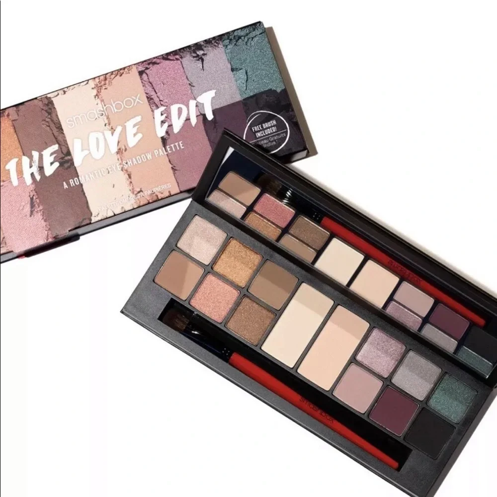 SMASHBOX The Love Edit A Romantic Eye Shadow Palette W/ Brush NIB $58